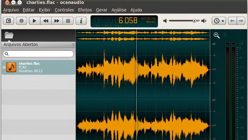 Ocenaudio: nhẹ và dễ dùng