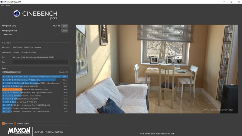 Cinebench R23 — Chuẩn Benchmark dựng hình chuyên nghiệp