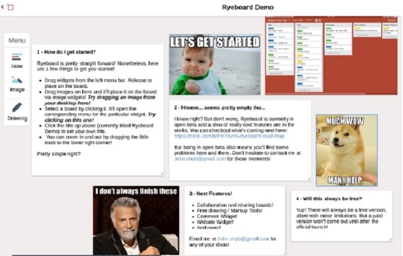 Ryeboard - Thêm ảnh vào bảng trắng online