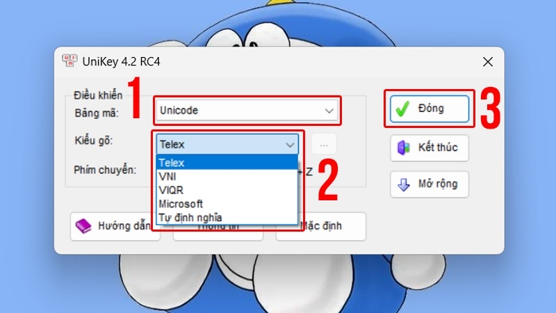 Chọn font phù hợp rồi nhấn vào Đóng