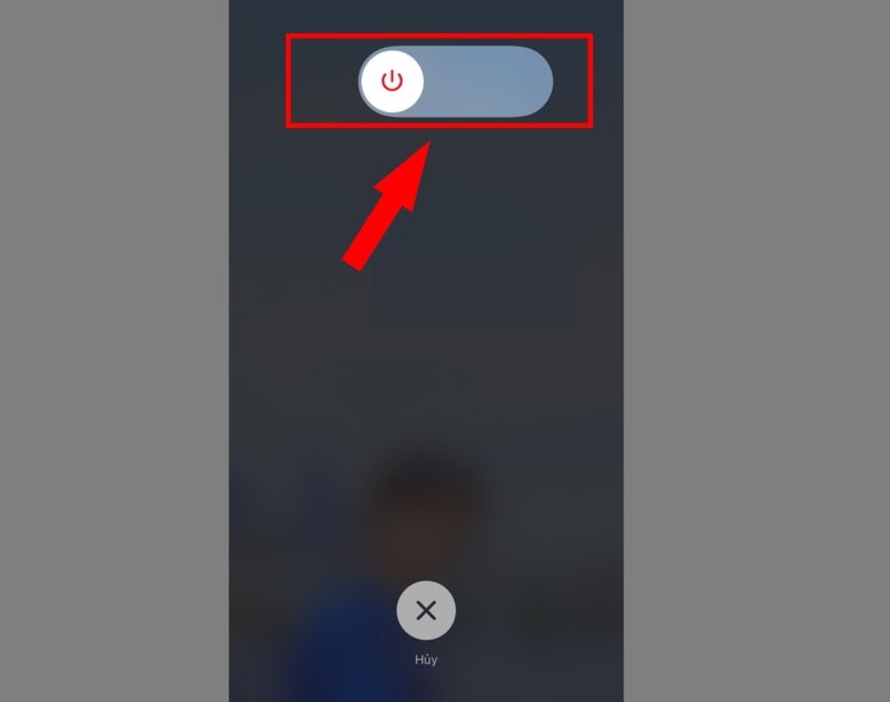 Kéo thanh trượt Vuốt để tắt nguồn sang phải để tắt nguồn điện thoại