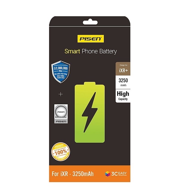 Pin Pisen For iPhone iXr - Dung lượng cao - 3250mAh