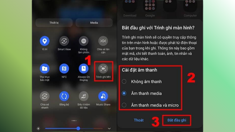 Quay màn hình có sẵn trên Android