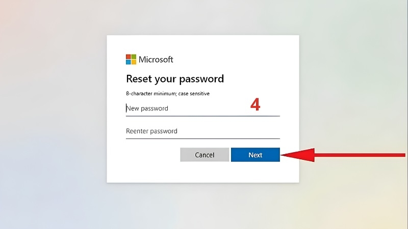 Lấy lại mật khẩu bằng tài khoản Microsoft bước 4 Lấy lại mật khẩu bằng tài khoản Microsoft bước 4