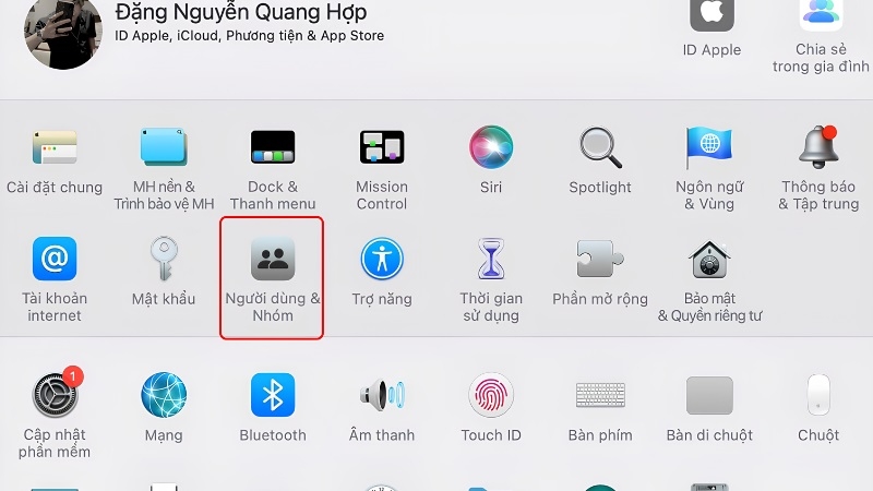 Hướng dẫn thay đổi mật khẩu MacBook trong Cài đặt hệ thống bước 2