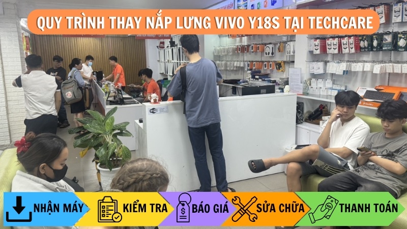Quy trình thay nắp lưng Vivo Y18s tại Techcare Đà Nẵng Quy trình thay nắp lưng Vivo Y18s tại Techcare Đà Nẵng