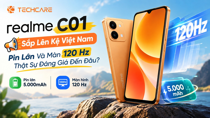 Realme C01 Sắp Lên Kệ Việt Nam: Pin Lớn Và Màn 120 Hz Thật Sự Đáng Giá Đến Đâu?