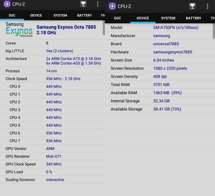 Samsung A7 2018 có chống nước không ?