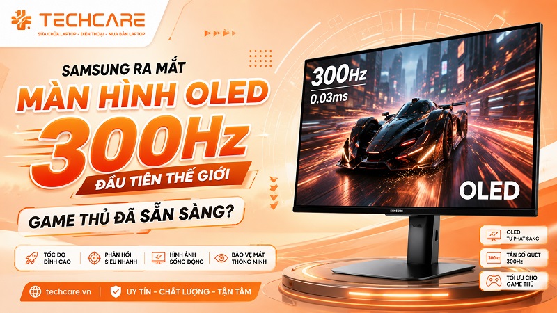 Samsung ra mắt màn hình OLED 300Hz đầu tiên thế giới: Game thủ đã sẵn sàng?