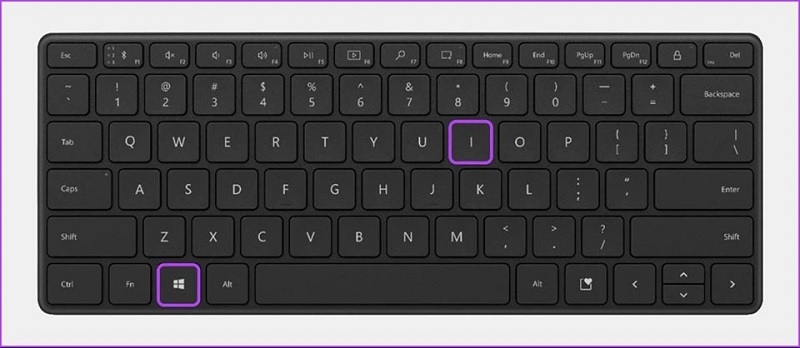 Nhấn tổ hợp phím Windows + I
