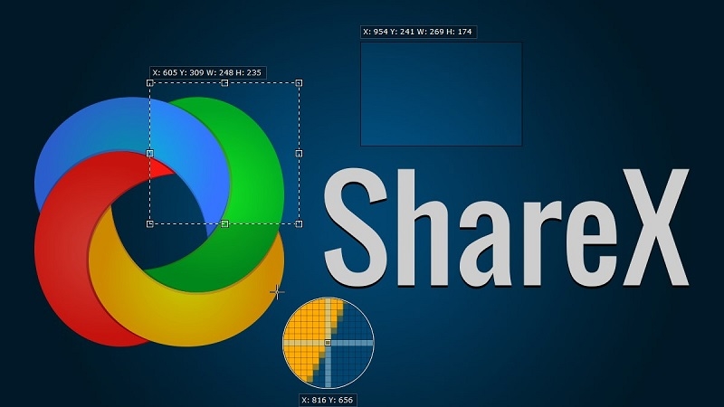 Giao diện chính của phần mềm ShareX trên máy tính Windows Giao diện chính của phần mềm ShareX trên máy tính Windows