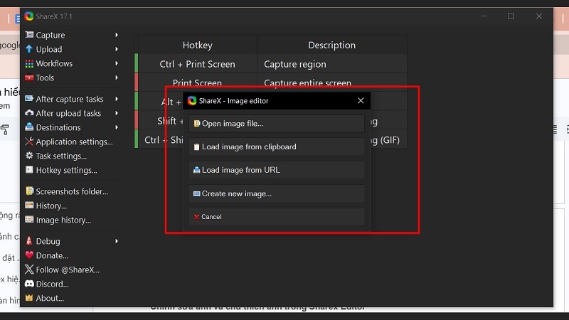 Công cụ chỉnh sửa ảnh (Image Editor) trong ShareX Công cụ chỉnh sửa ảnh (Image Editor) trong ShareX