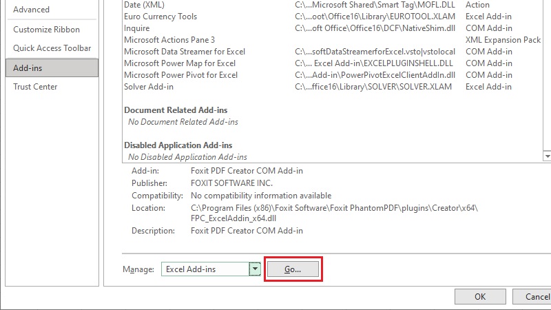 Mục Manage với nút Go được khoanh đỏ Mục Manage với nút Go được khoanh đỏ
