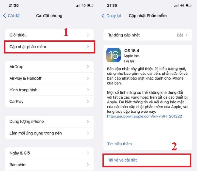 Chọn Tải về và cài đặt
