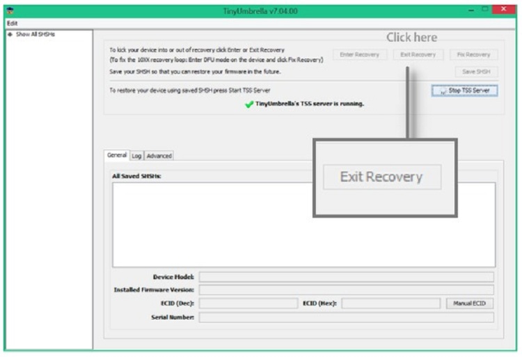 Cách sử dụng để sửa chữa phục hồi TinyUmbrella khôi phục iPhone