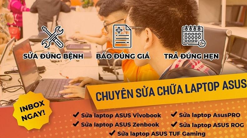 Techcare chuyên sửa chữa các dòng laptop Asus