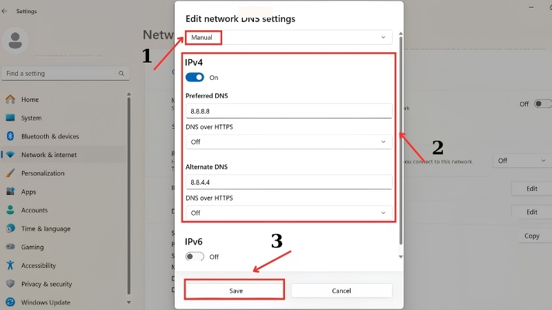 Đổi sang DNS công cộng bước 3 Đổi sang DNS công cộng bước 3