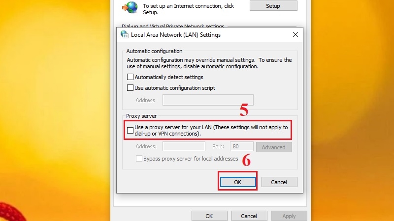 Kiểm tra và tắt tạm thời Proxy bước 3 Kiểm tra và tắt tạm thời Proxy bước 3