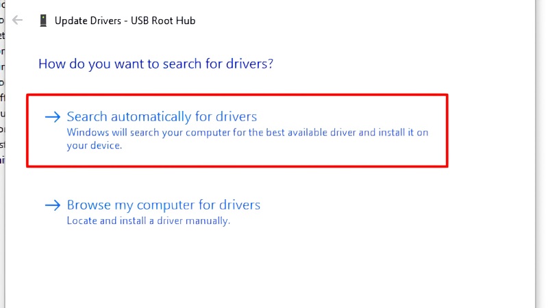 Cập nhật driver thủ công bước 4 Cập nhật driver thủ công bước 4