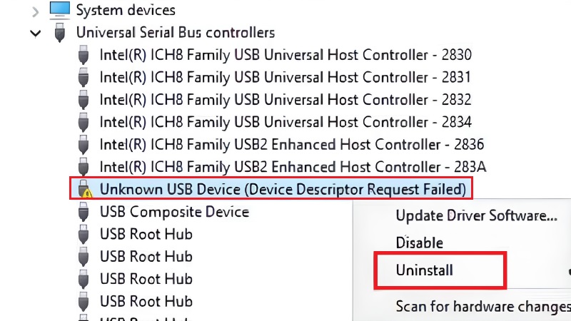 Các bước gỡ và cài đặt lại driver USB trong Device Manager bước 3 Các bước gỡ và cài đặt lại driver USB trong Device Manager bước 3