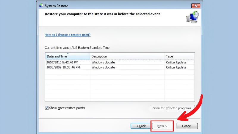 Các bước dùng System Restore trên Windows 7 bước 1 Các bước dùng System Restore trên Windows 7 bước 1