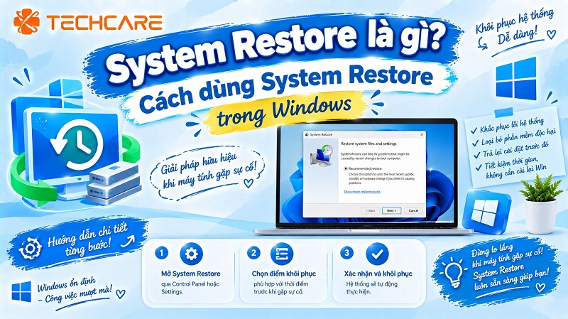 System Restore là gì? Cách dùng System Restore trong Windows
