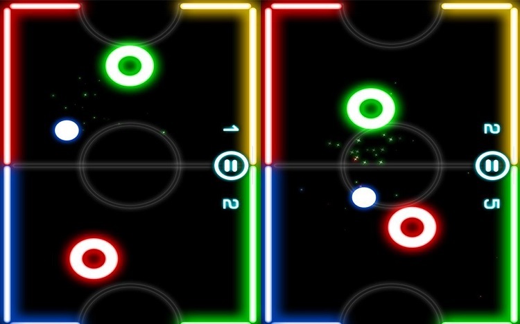 Game 2 người chơi miễn phí Glow Hockey 2