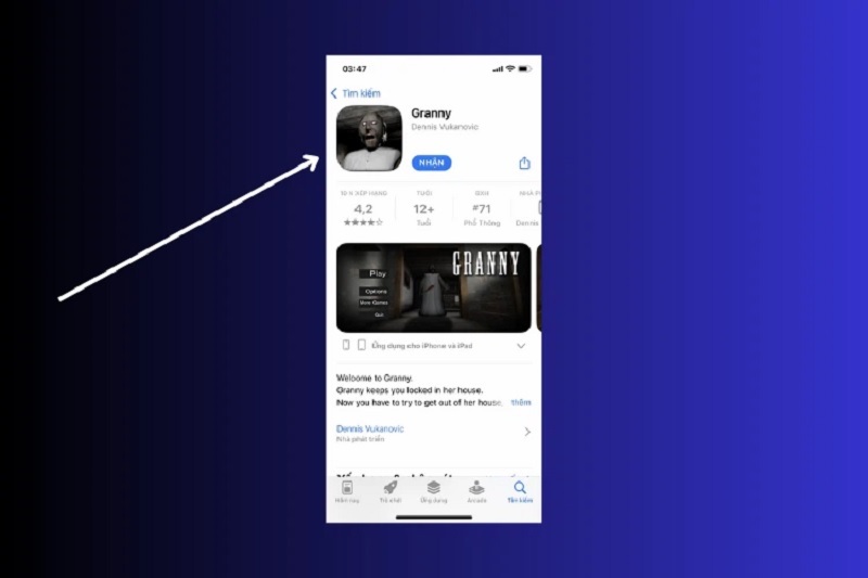 Nhấn vào nút Nhận