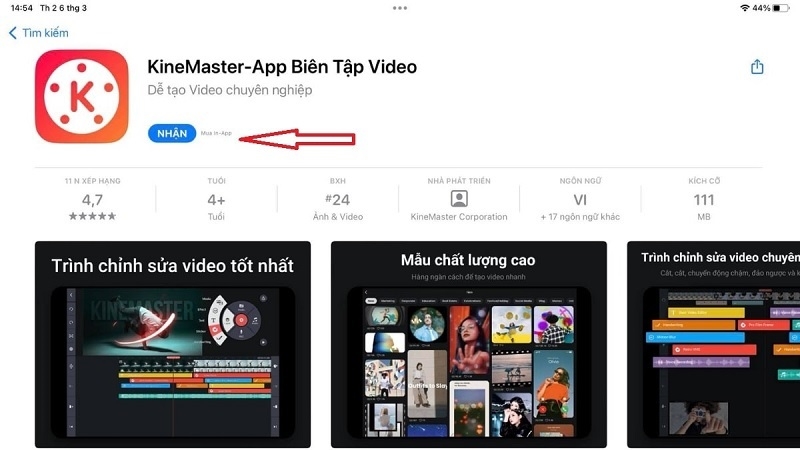 Tải và cài đặt ứng dụng KineMaster