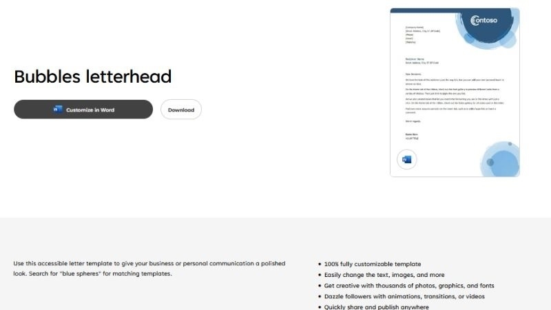 Nhấn vào nút Customize in Word