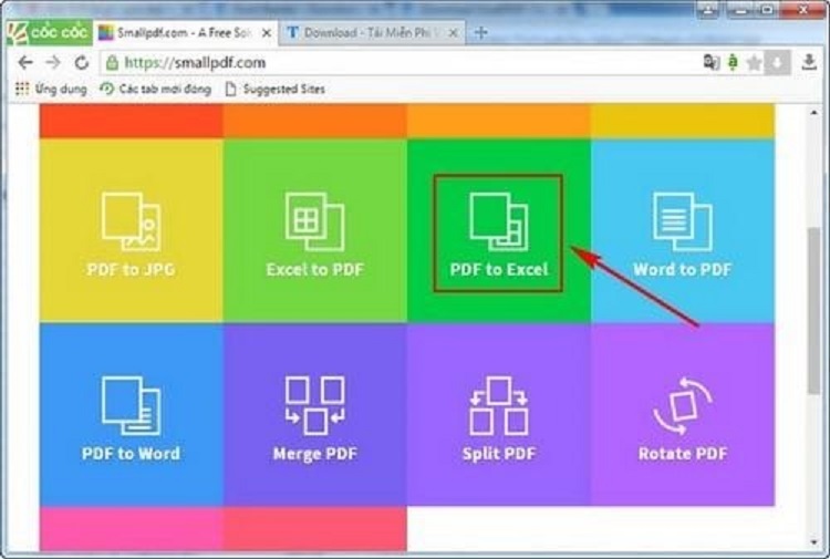 Phần mềm chuyển File PDF sang Excel Full Crack SmallPDF