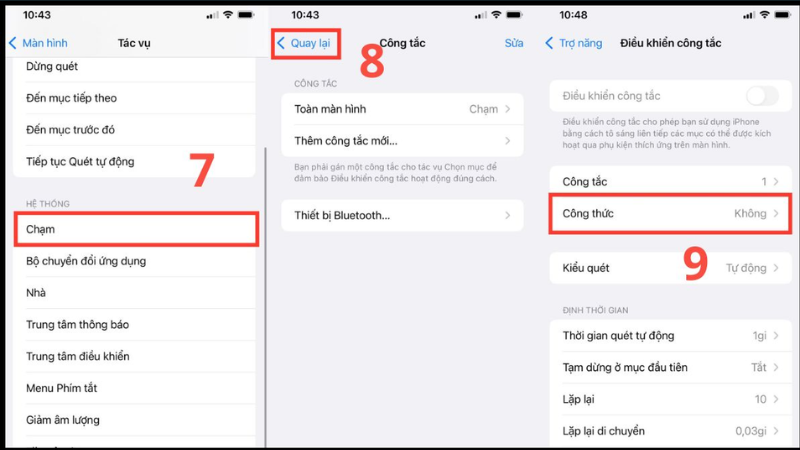 Tạo công thức Auto Click và gán công tắc