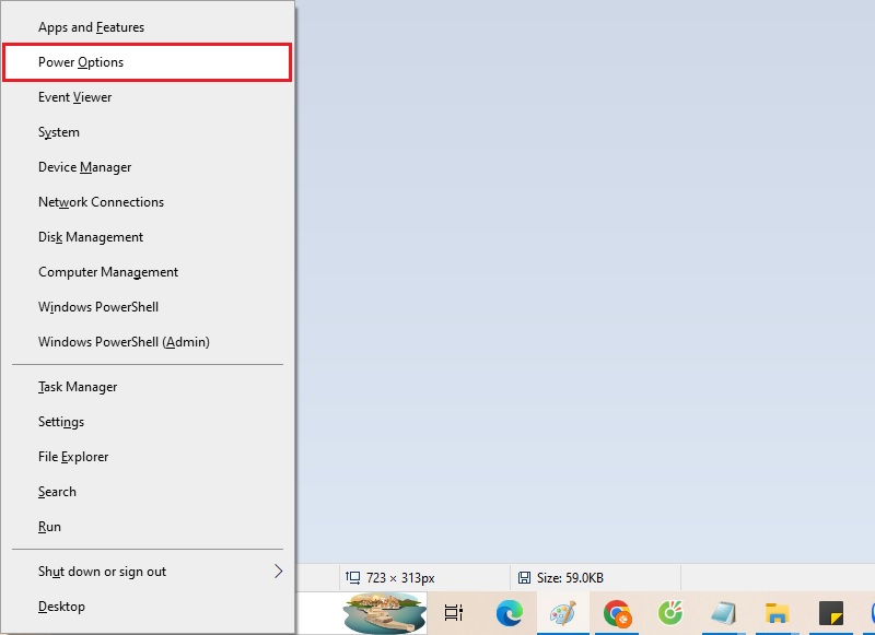 Nhấn tổ hợp phím Windows + X để mở menu nhanh Nhấn tổ hợp phím Windows + X để mở menu nhanh