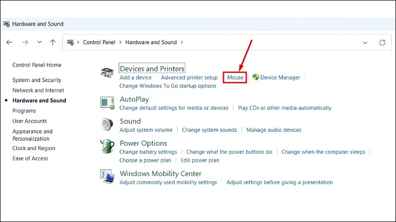 Gõ main.cpl trong hộp Run để mở cài đặt chuột Windows 11