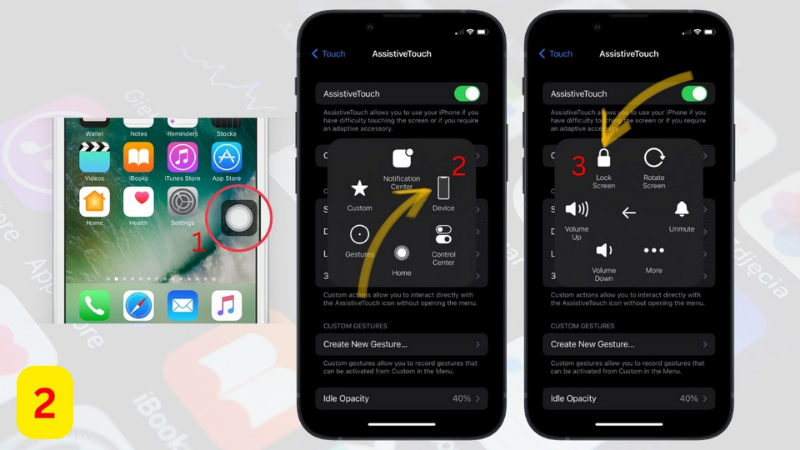 Tắt nguồn iPhone bằng AssistiveTouch