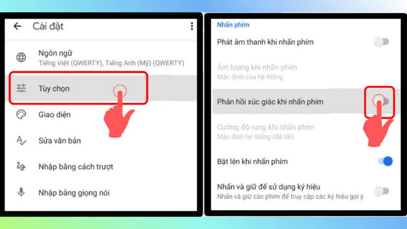 Tắt Rung Với Bàn Phím Gboard