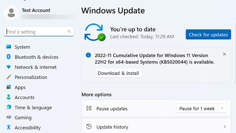 Kiểm tra và cập nhật Windows 11 Kiểm tra và cập nhật Windows 11