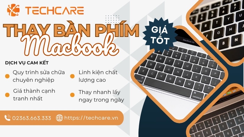 Thay bàn phím Macbook tại Techcare