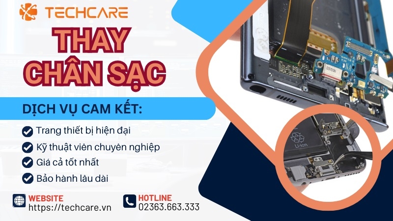 Techcare - Địa chỉ thay chân sạc điện thoại chất lượng, giá rẻ tại Đà Nẵng Techcare - Địa chỉ thay chân sạc điện thoại chất lượng, giá rẻ tại Đà Nẵng
