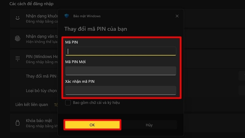 Nhập mật khẩu mới và gợi ý mật khẩu trong Windows 11 Nhập mật khẩu mới và gợi ý mật khẩu trong Windows 11