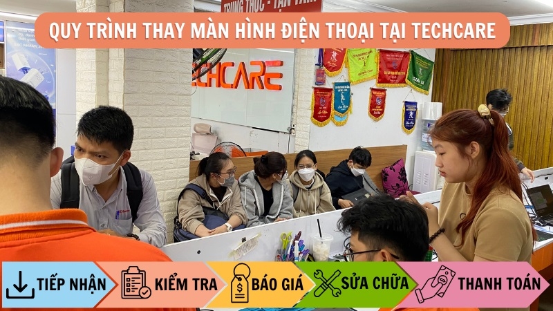 Quy Trình Thay Màn Hình Oppo A78 Tại Techcare Quy Trình Thay Màn Hình Oppo A78 Tại Techcare
