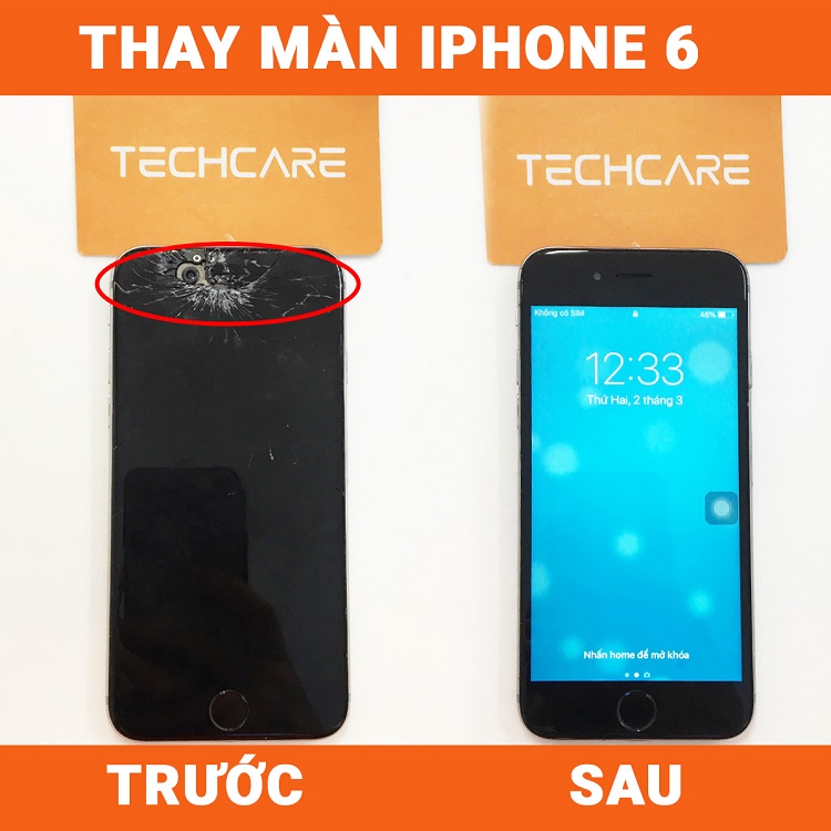 Thay màn hình điện thoại iPhone bị vỡ