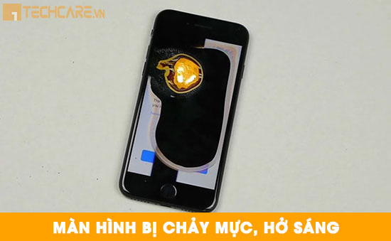 Thay màn hình Iphone 7 bị chảy mực, hở sáng