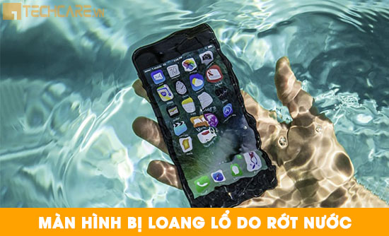 Thay màn hình Iphone 7 bị loang lổ do rớt nước