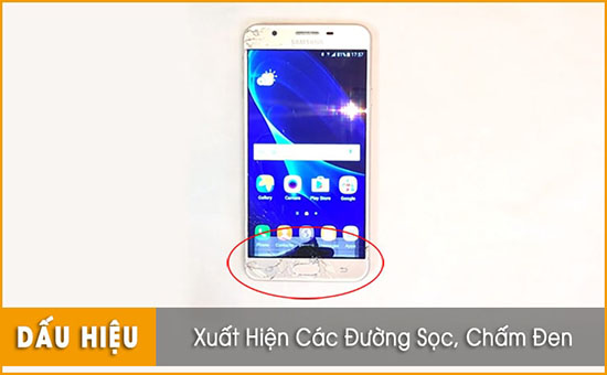 Thay màn hình Samsung J7 Prime bị sọc, chấm đen