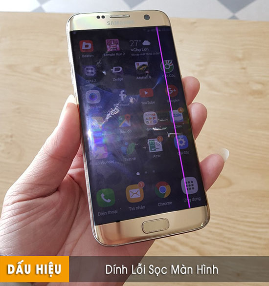 Thay màn hình Samsung s7 bị sọc màn hình