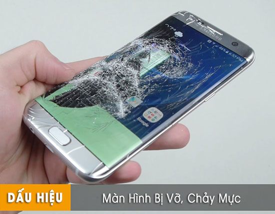 Thay màn hình Samsung s7 bị vỡ, chảy mực