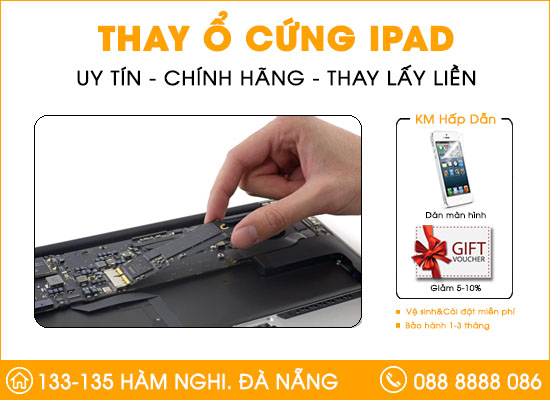 Thay ổ cứng Ipad tại Đà Nẵng