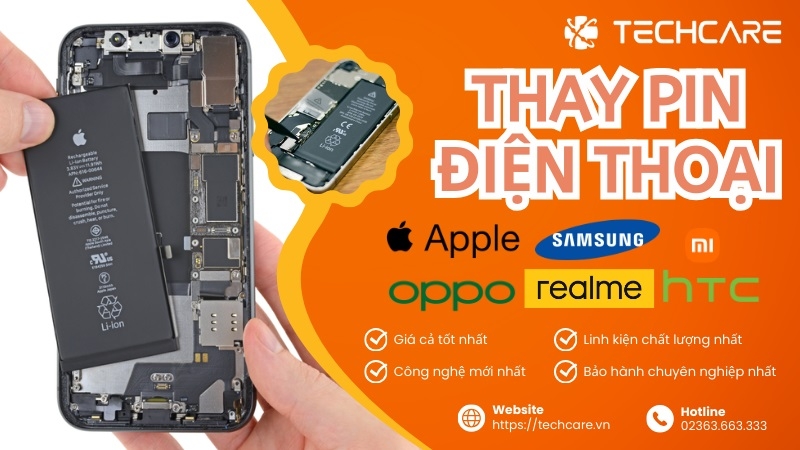 Techcare - Thay Pin Điện Thoại Uy Tín, Nhanh Chóng, Giá Rẻ Tại Đà Nẵng