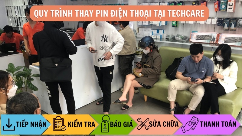 Quy trình thay pin tại Techcare